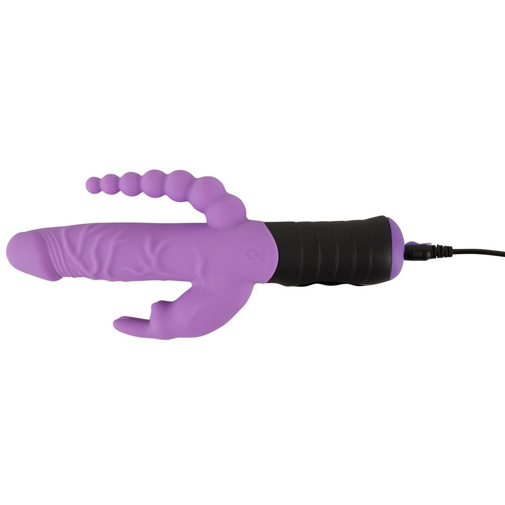 Купить сиреневый тройной вибратор triple vibrator - 22,2 см. Image