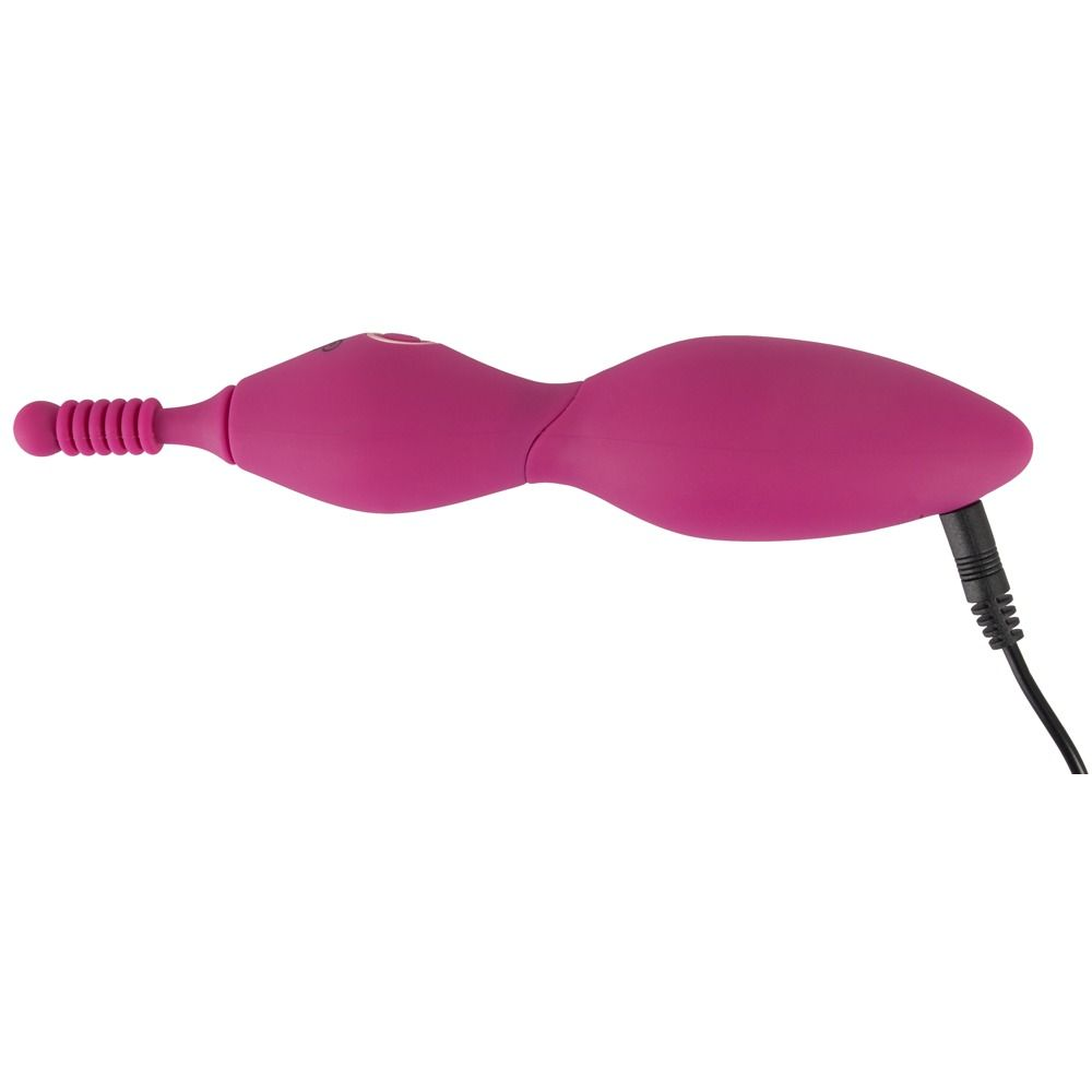 Купить ярко-розовый клиторальный вибратор с 3 насадками spot vibrator with 3 tips - 17,9 см. Image