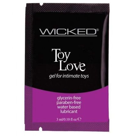 Купить лубрикант на водной основе для использования с игрушками wicked toy love - 3 мл. Image