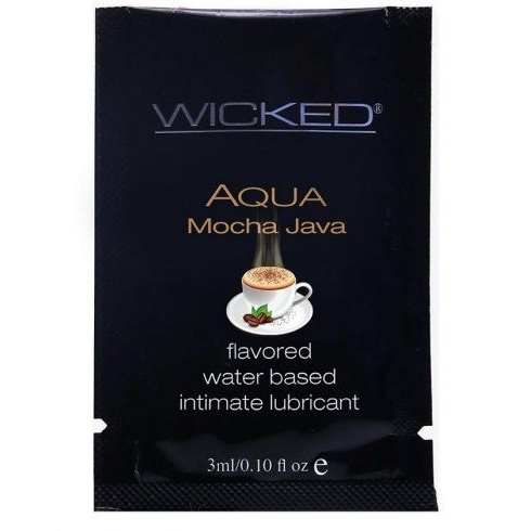 Купить лубрикант со вкусом кофе мокко wicked aqua mocha java - 3 мл. Image