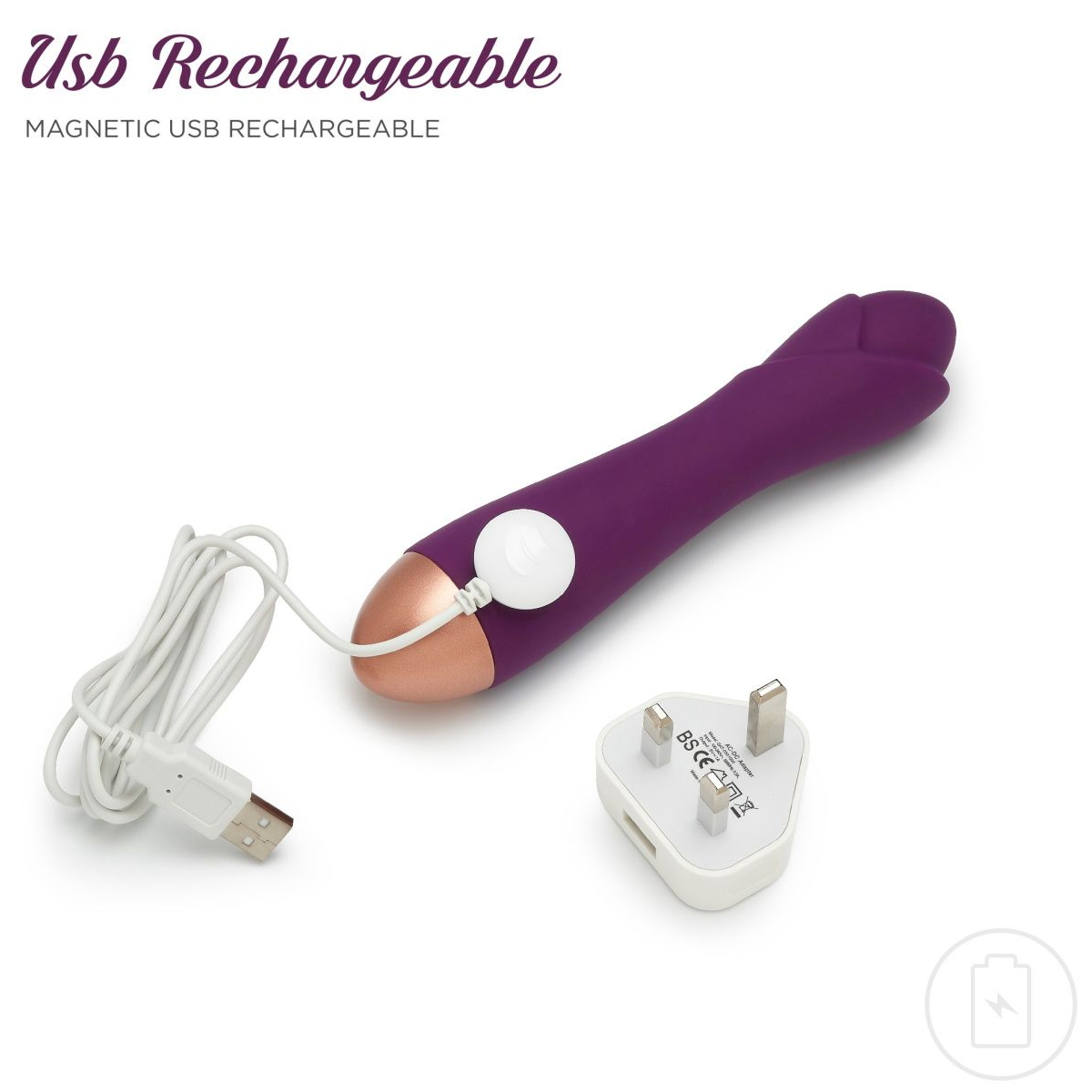 Купить фиолетовый вибратор ooh la la flower vibrator - 18 см. Image