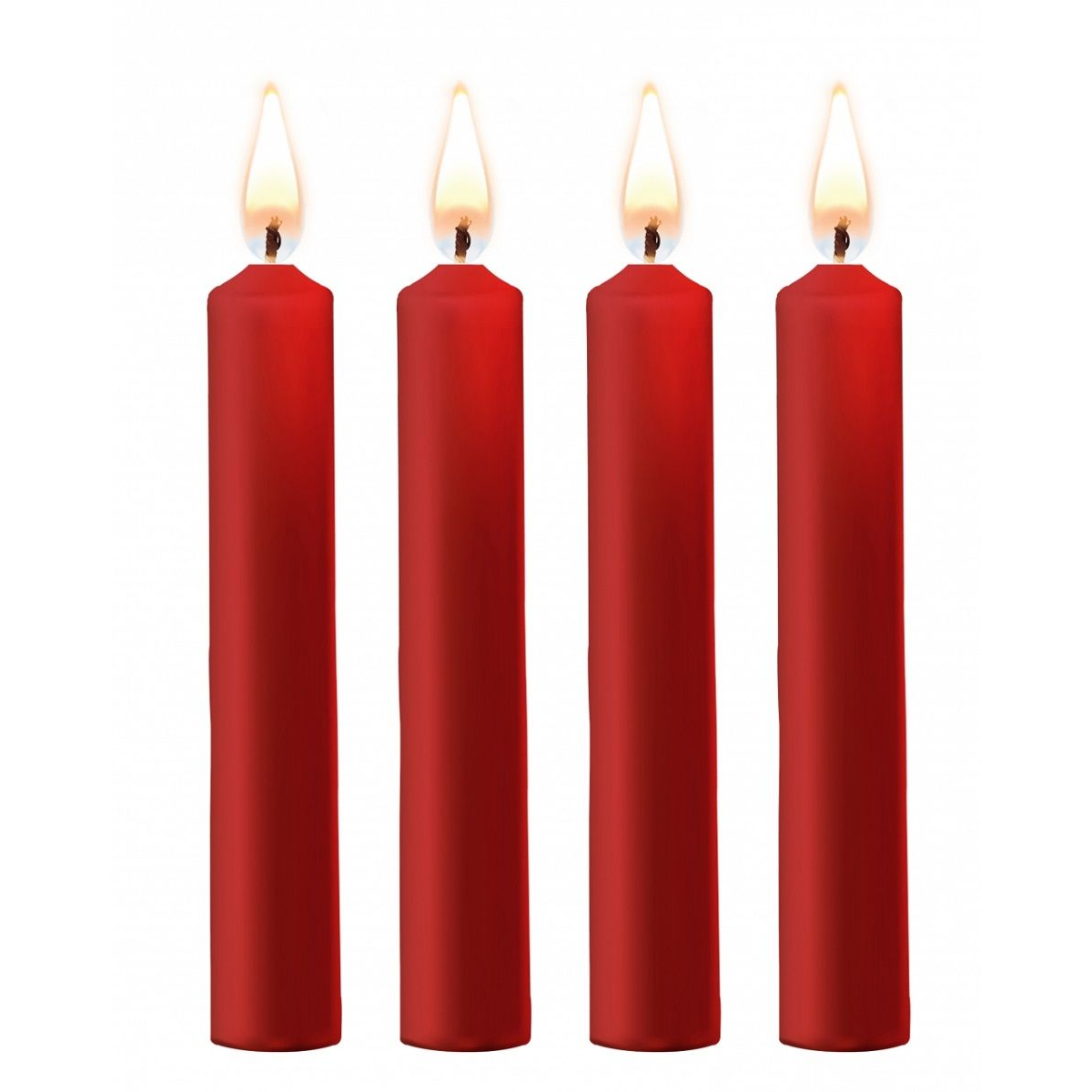 Купить набор из 4 красных восковых свечей teasing wax candles Image