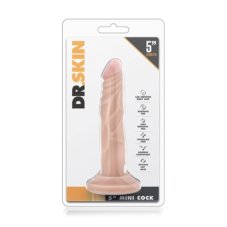 Купить телесный фаллоимитатор-реалистик 5 inch mini cock на присоске - 14,6 см. Image