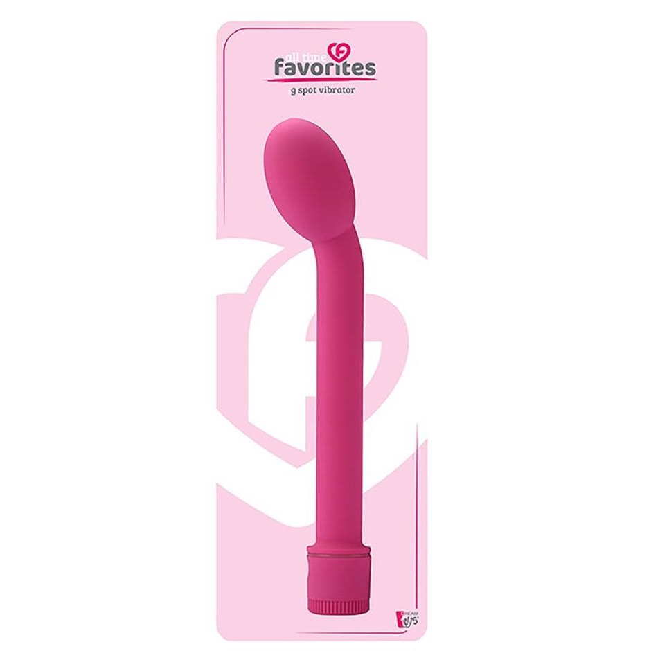 Купить ярко-розовый вибромассажер g-spot vibrator - 21 см. Image