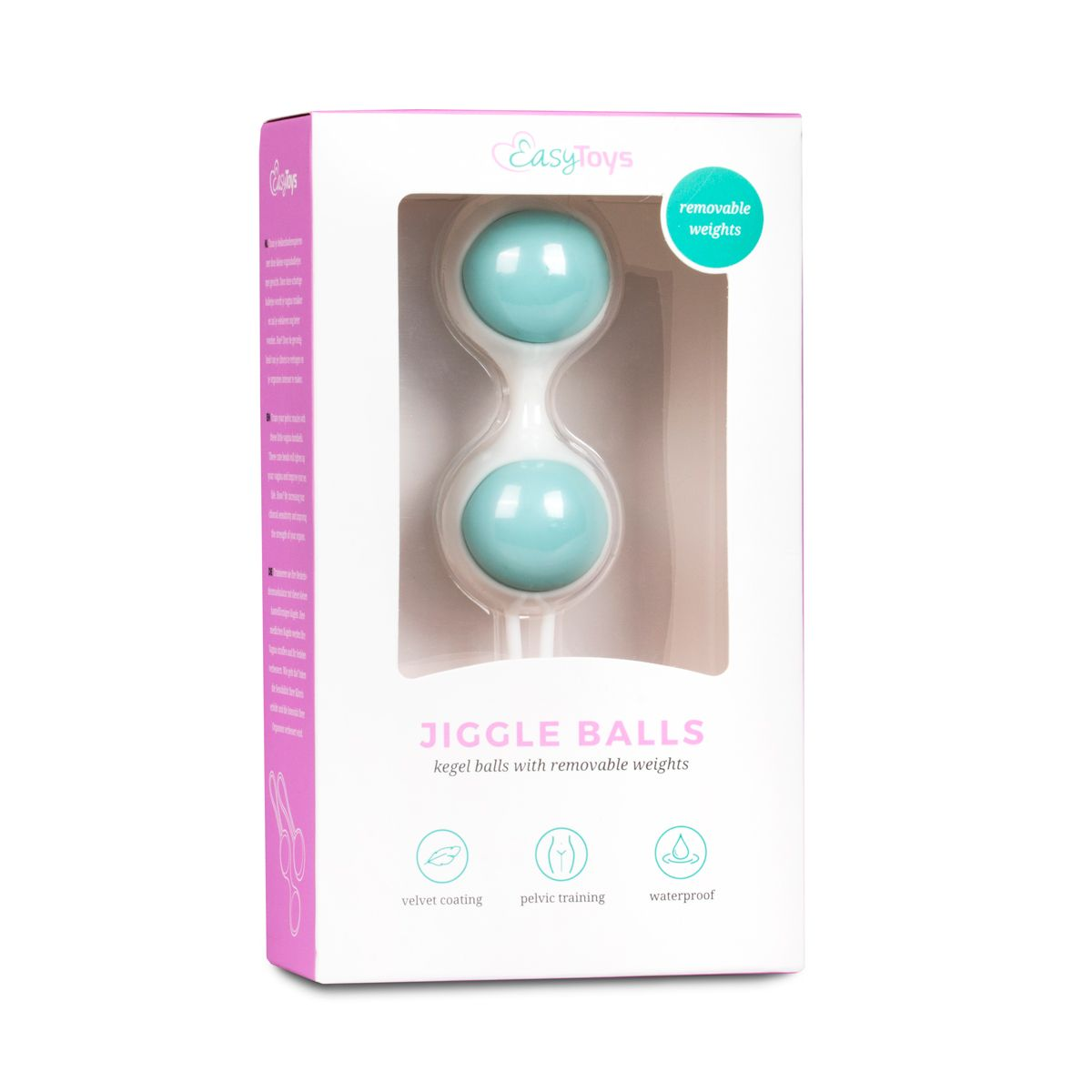 Купить бело-голубые вагинальные шарики jiggle balls Image