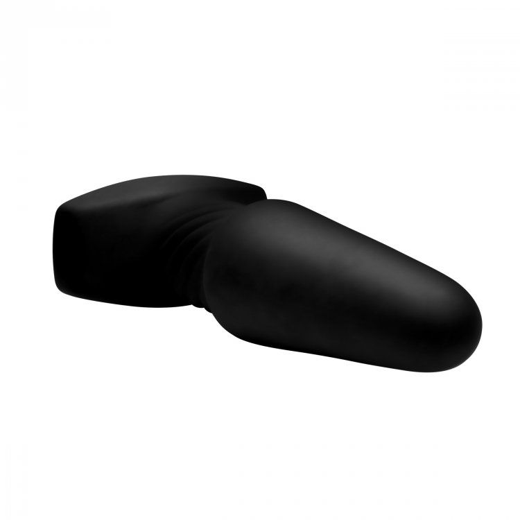 Купить черная анальная пробка slim r smooth rimming plug with remote - 14 см. Image