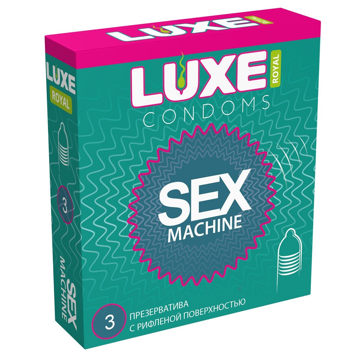 Купить ребристые презервативы luxe royal sex machine - 3 шт. Image