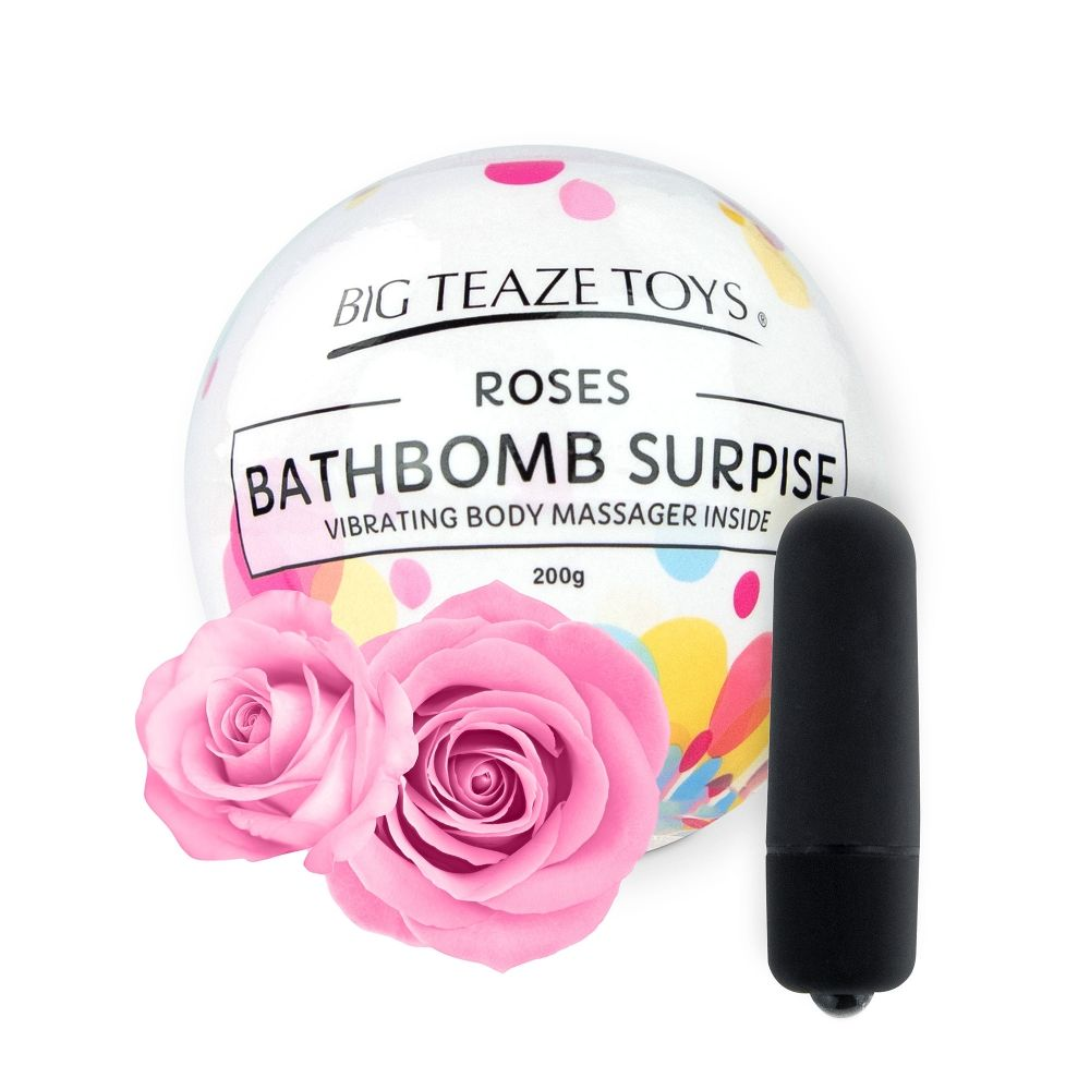 Купить бомбочка для ванны bath bomb surprise rose + вибропуля Image