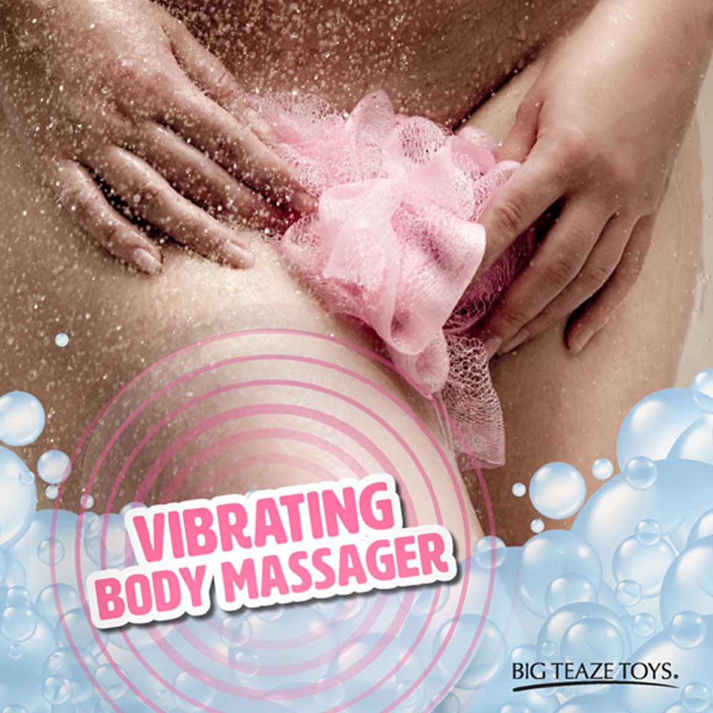 Купить розовая губка для ванны с вибропулей vibrating bath sponge Image