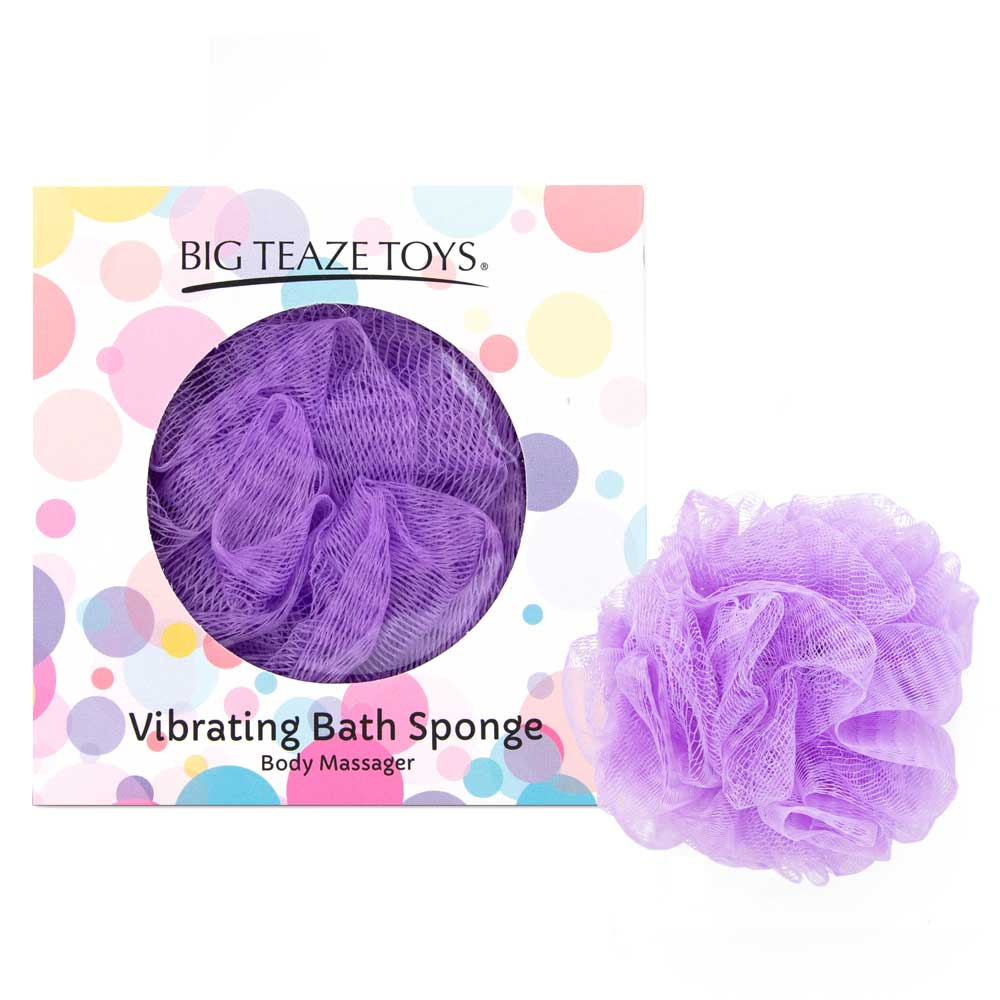 Купить фиолетовая губка для ванны с вибропулей vibrating bath sponge Image