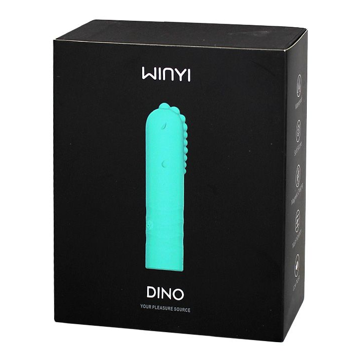 Купить зеленый мини-вибратор dino - 10,9 см. Image