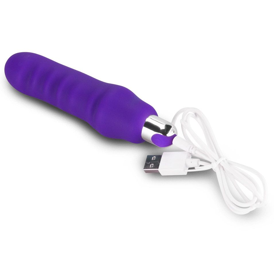 Купить фиолетовый вибратор rechargeable ijoy silicone waver - 16,5 см. Image