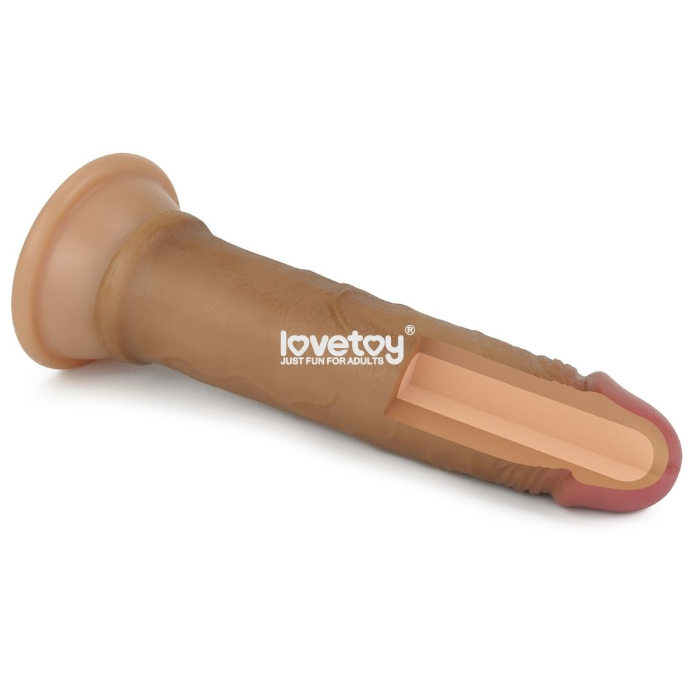 Купить фаллоимитатор 7 dual layered platinum silicone cock - 18,5 см. Image