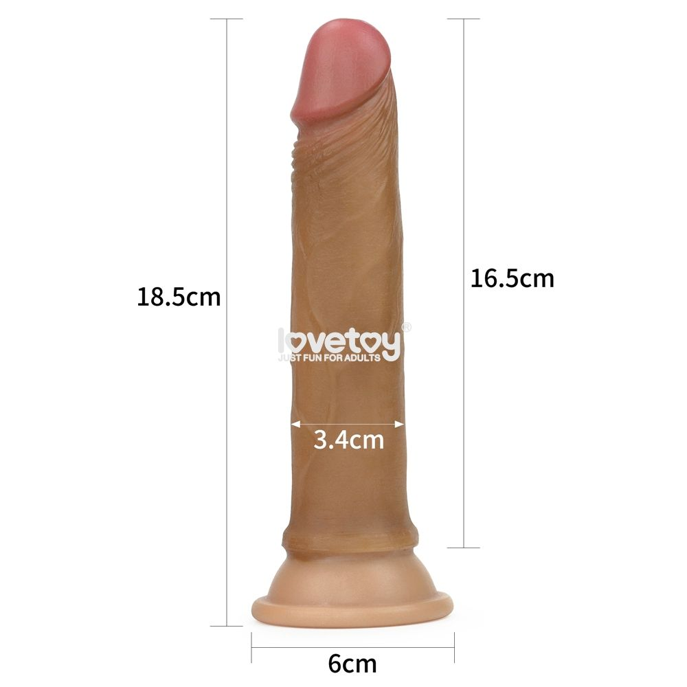 Купить фаллоимитатор 7 dual layered platinum silicone cock - 18,5 см. Image