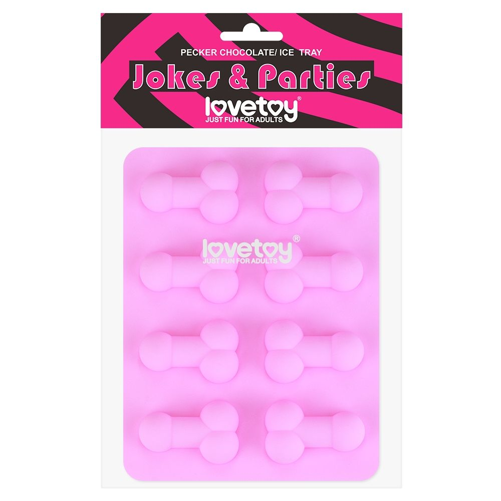 Купить розовая формочка для льда и шоколада pecker chocolate/ice tray Image