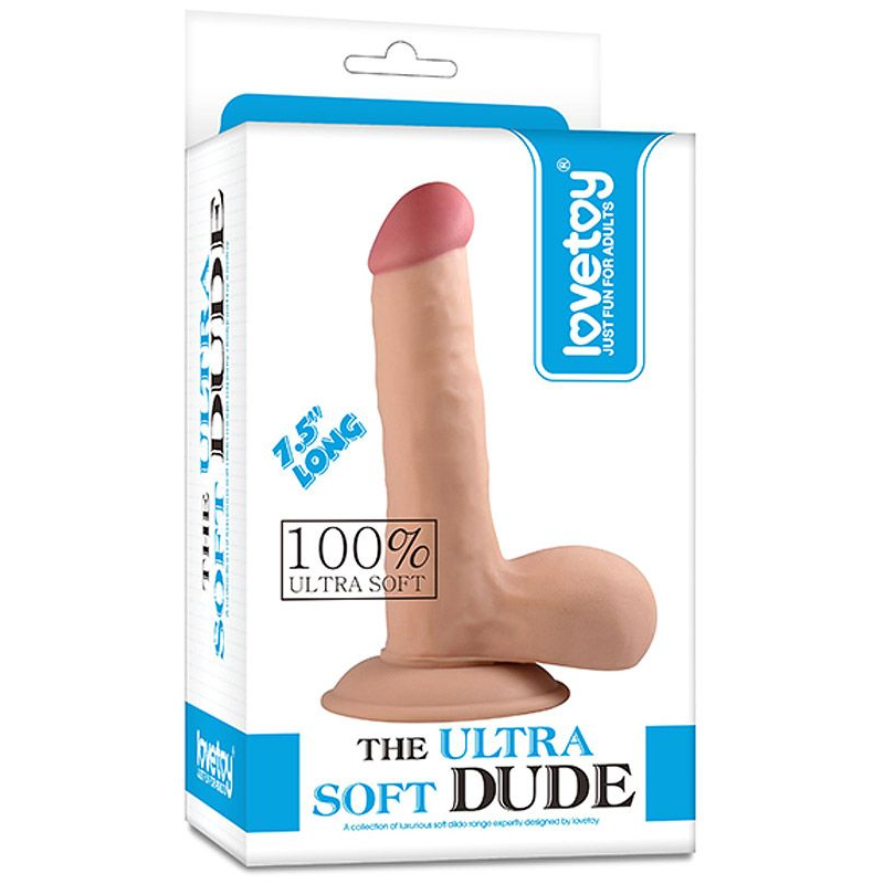 Купить телесный фаллоимитатор 7.5  the ultra soft dude - 18 см. Image