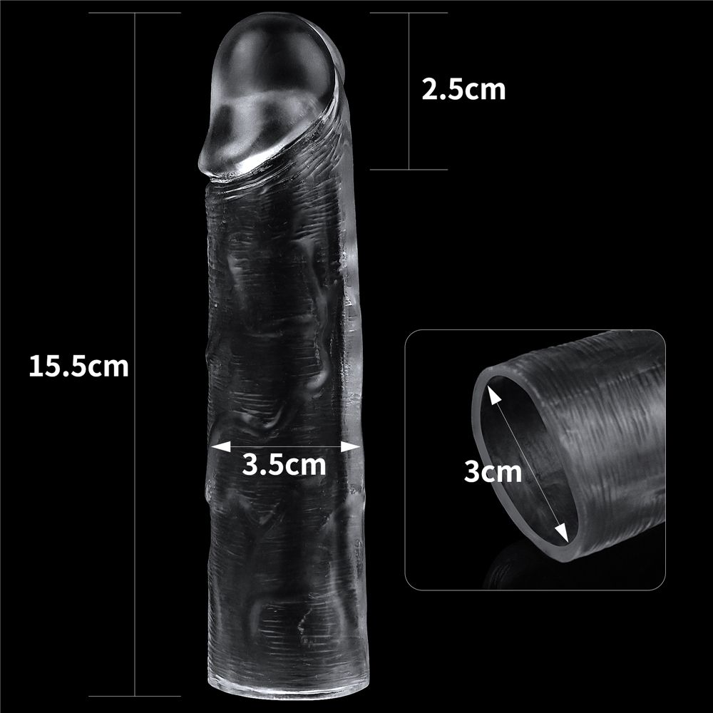 Купить прозрачная насадка-удлинитель flawless clear penis sleeve add 1 - 15,5 см. Image