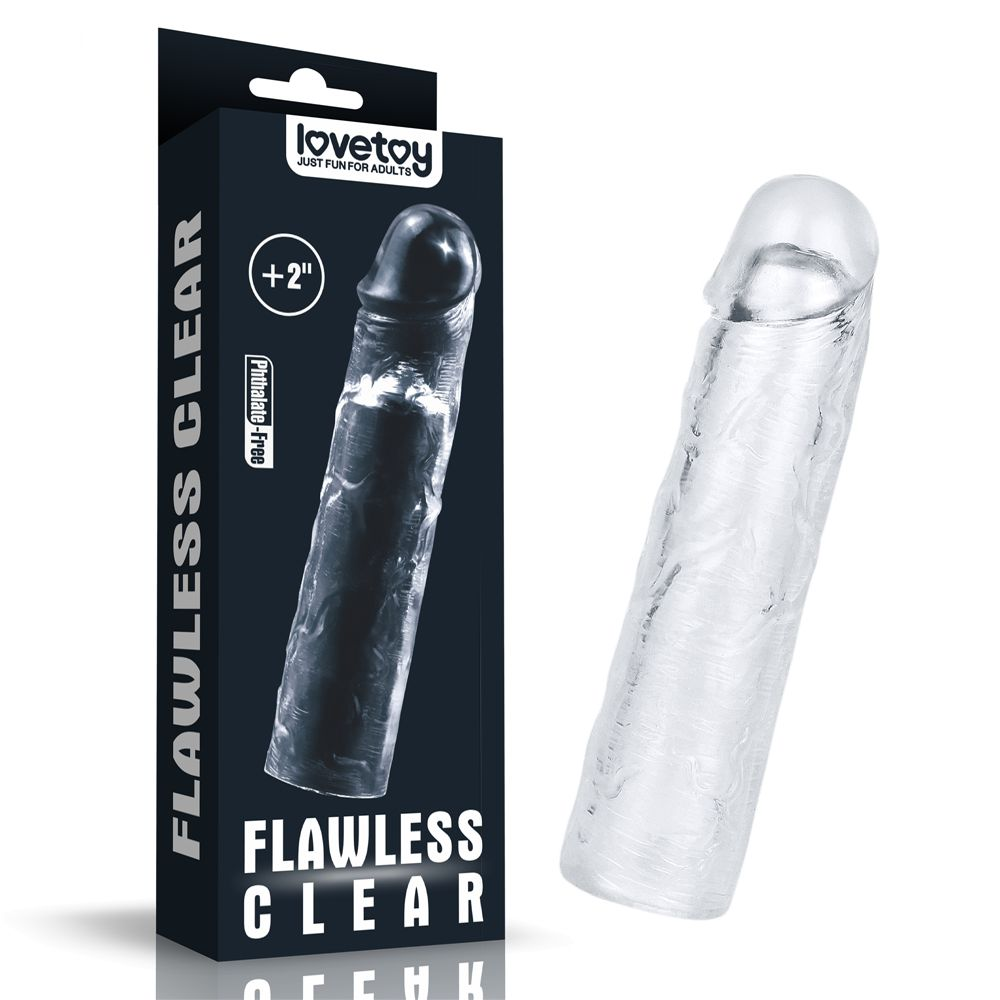 Купить прозрачная насадка-удлинитель flawless clear penis sleeve add 2 - 19 см. Image