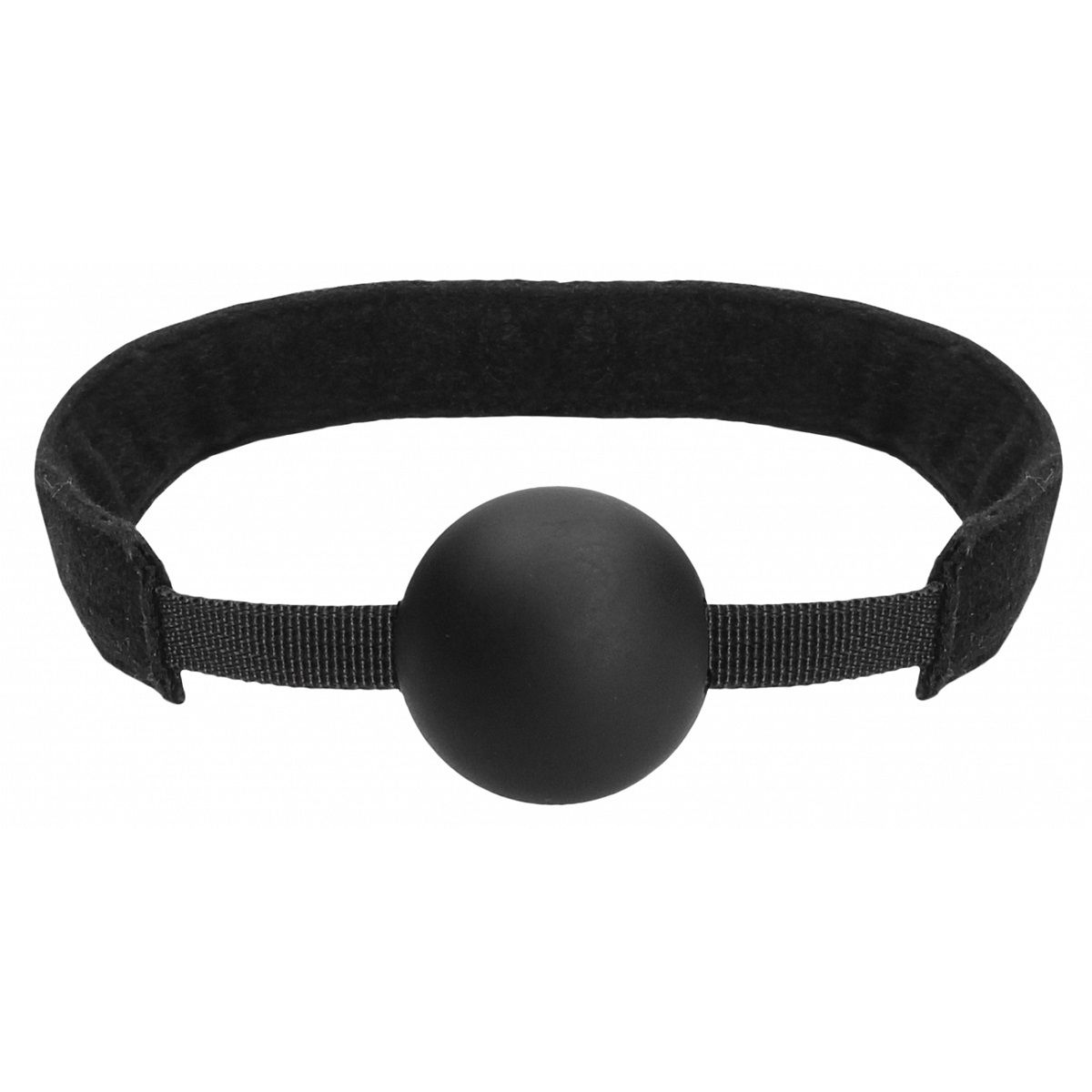 Купить черный кляп-шарик v&v adjustable ball gag на липучке Image