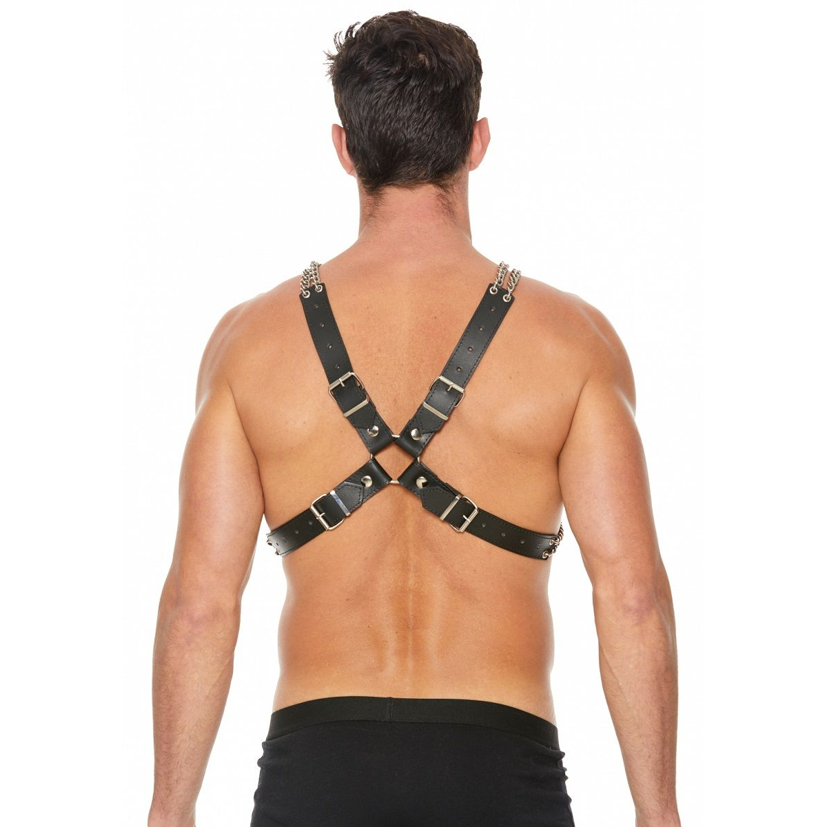 Купить черная мужская портупея chain and chain harness Image