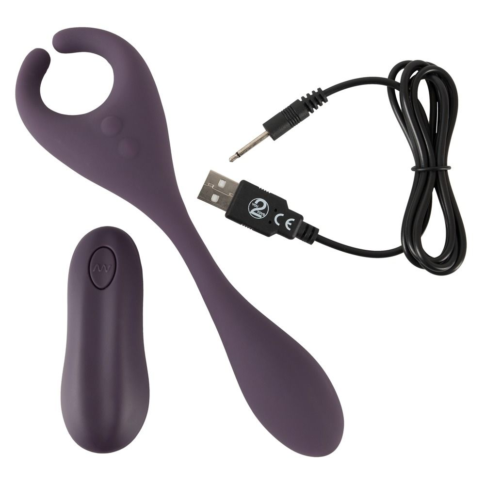 Купить фиолетовый универсальный вибратор remote controlled couples vibrator Image