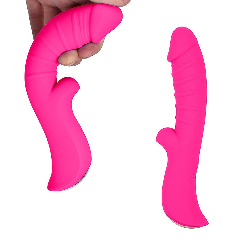 Купить ярко-розовый вибромассажер 5  silicone wild passion - 19,1 см. Image