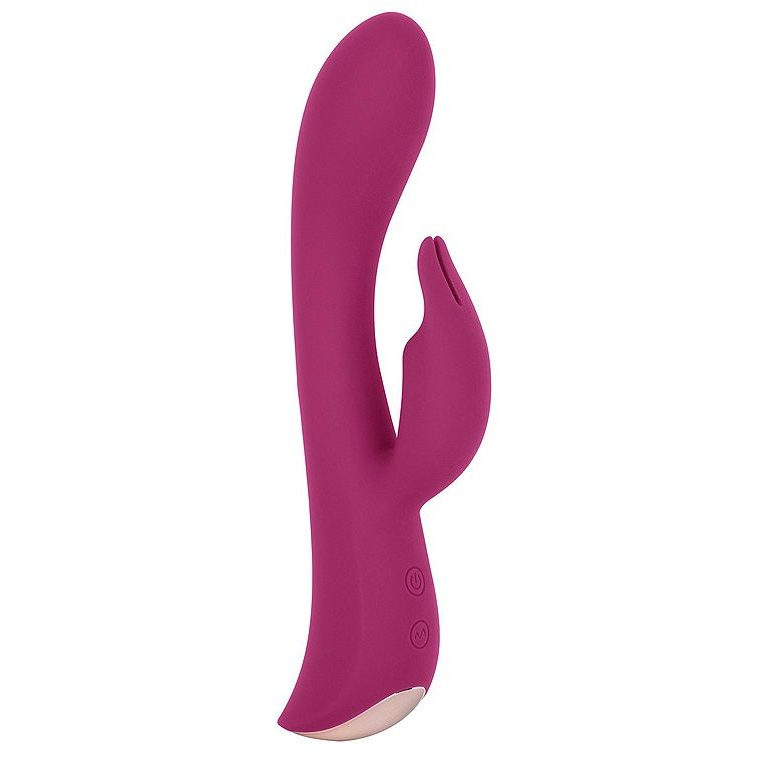 Купить бордовый вибромассажер-кролик 5  silicone bunny love - 19,1 см. Image