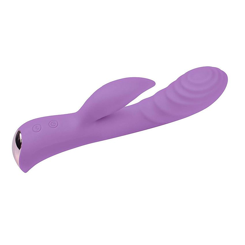 Купить фиолетовый вибромассажер-кролик 5  silicone ripple passion - 19,1 см. Image