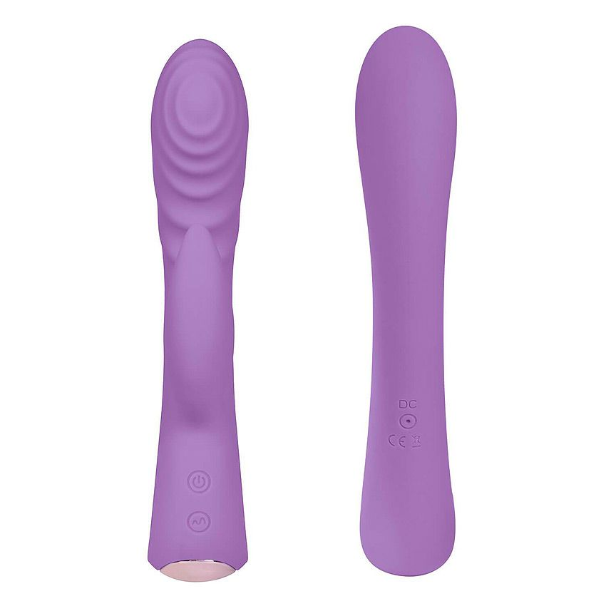 Купить фиолетовый вибромассажер-кролик 5  silicone ripple passion - 19,1 см. Image