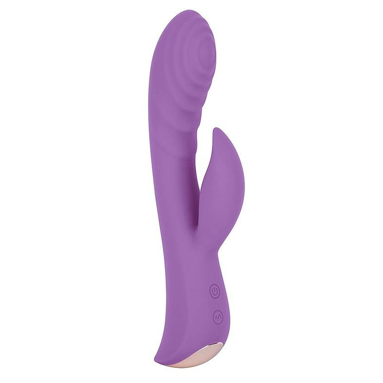 Купить фиолетовый вибромассажер-кролик 5  silicone ripple passion - 19,1 см. Image