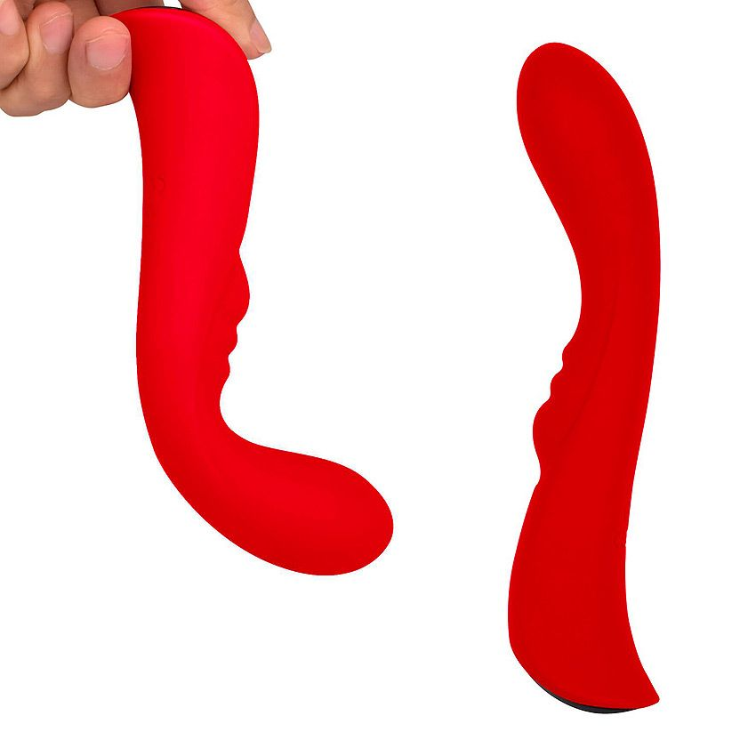 Купить красный вибромассажер 6  silicone g-spot fun - 19,1 см. Image