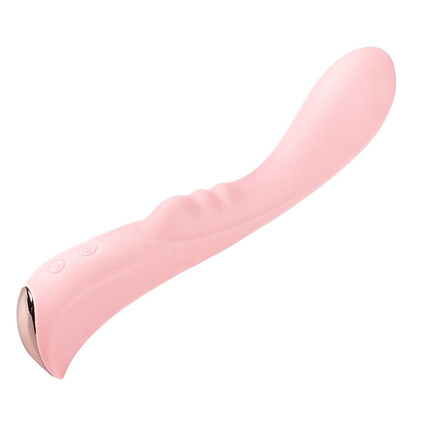 Купить нежно-розовый вибромассажер 6  silicone g-spot fun - 19,1 см. Image