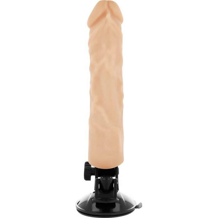 Купить телесный вибратор на мощной присоске basecock realistic vibrator remote control - 21 см. Image