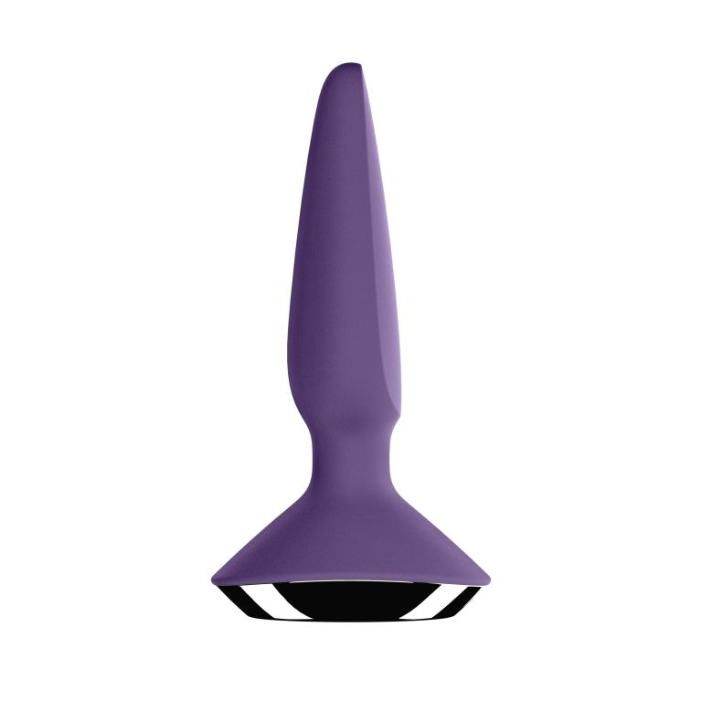 Купить фиолетовая анальная пробка с вибрацией satisfyer plug-ilicious 1 - 13,5 см. Image