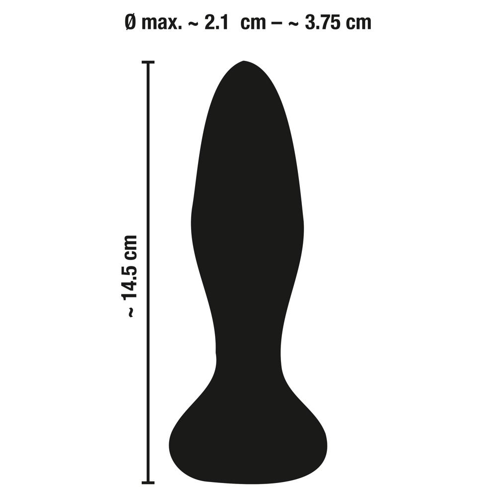 Купить фиолетовая анальная вибропробка rc butt plug - 14,5 см. Image