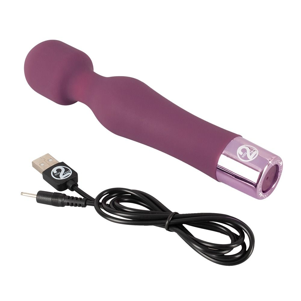 Купить фиолетовый жезловый вибратор wand vibe - 18,4 см. Image