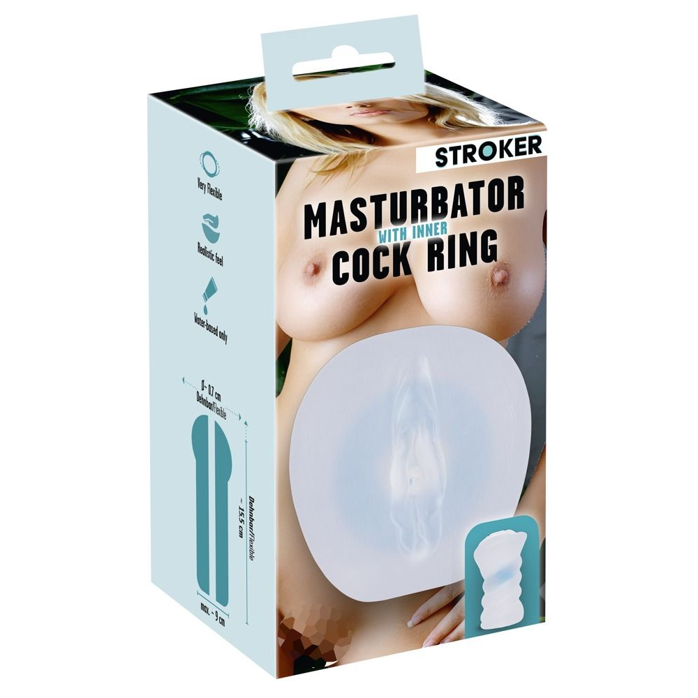 Купить мастурбатор-вагина masturbator with inner cock ring Image