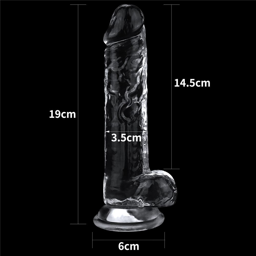 Купить прозрачный фаллоимитатор flawless clear dildo 7.5 - 19 см. Image