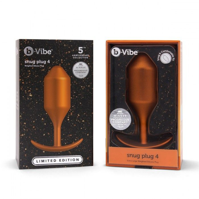 Купить пробка для ношения цветы бронзы b-vibe snug plug 4 - 14 см. Image