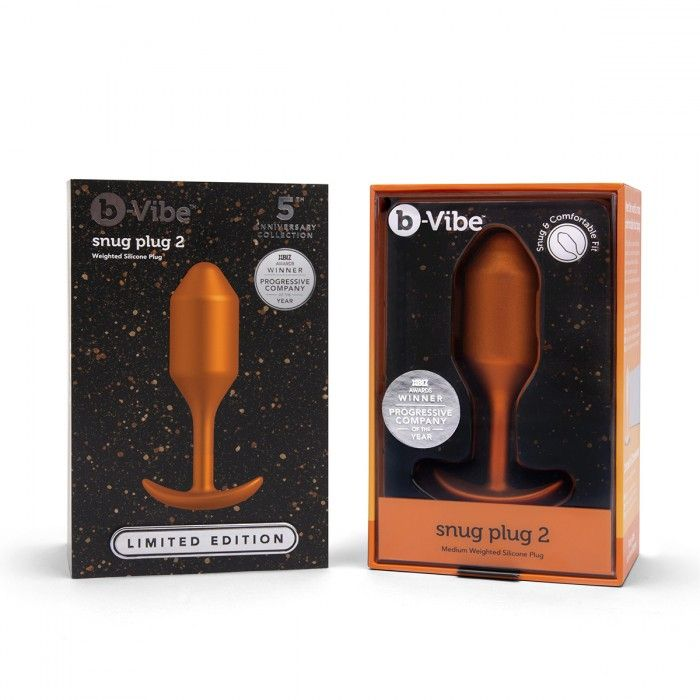 Купить пробка для ношения цветы бронзы b-vibe snug plug 2 - 11 см. Image