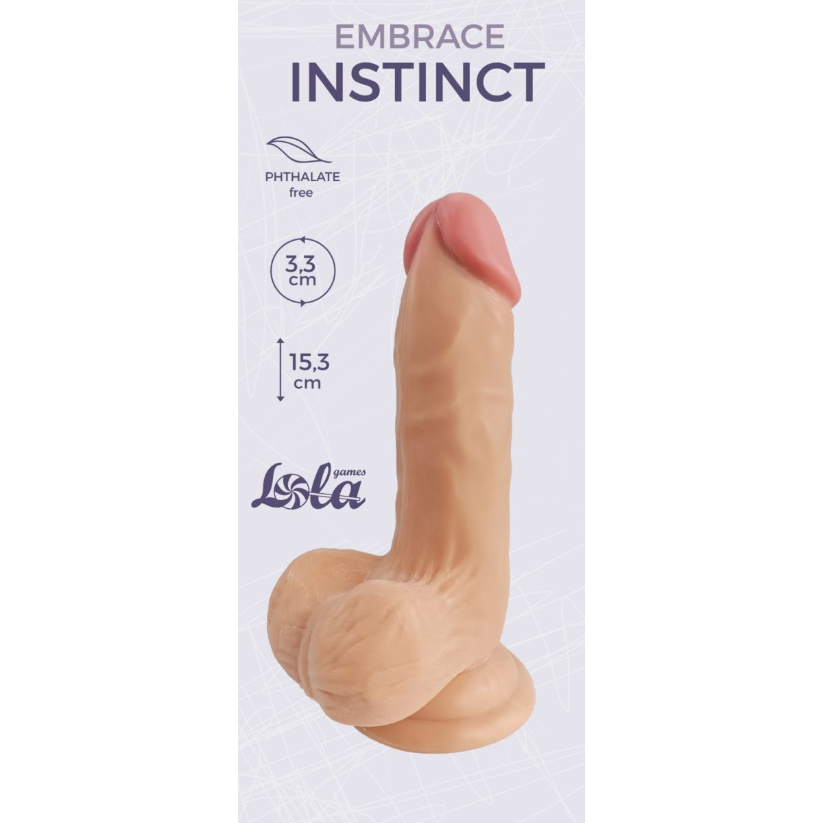 Купить телесный фаллоимитатор embrace instinct - 15,3 см. Image