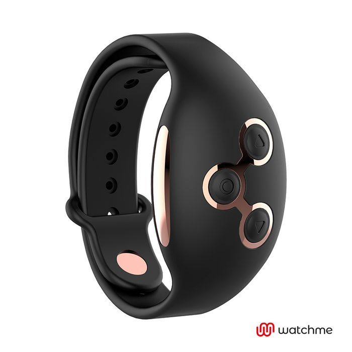 Купить черно-золотой вибратор-кролик с пультом-часами anne s desire rabbit vibe wireless watchme - 20,5 см. Image