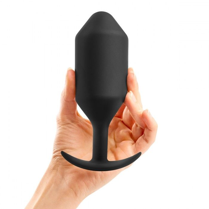 Купить черная анальная пробка для ношения b-vibe snug plug 6 - 17 см. Image