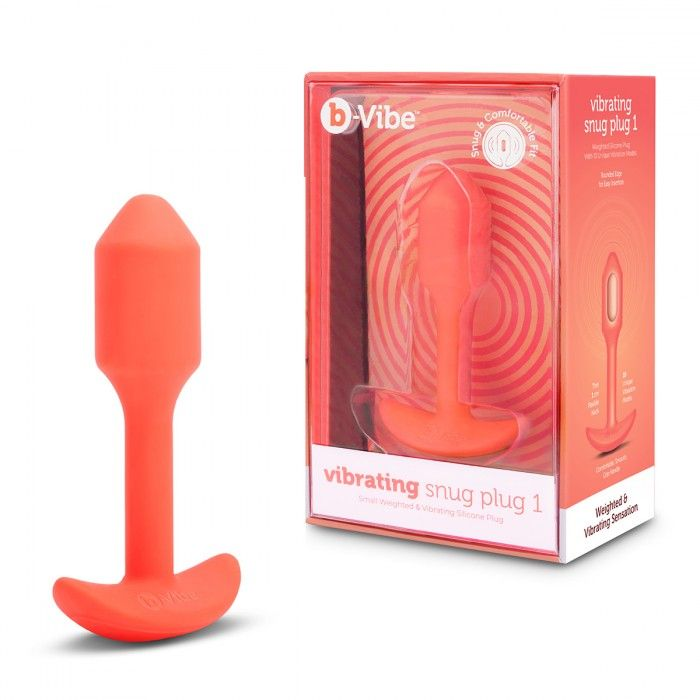 Купить оранжевая вибропробка для ношения b-vibe snug plug 1 - 10 см. Image