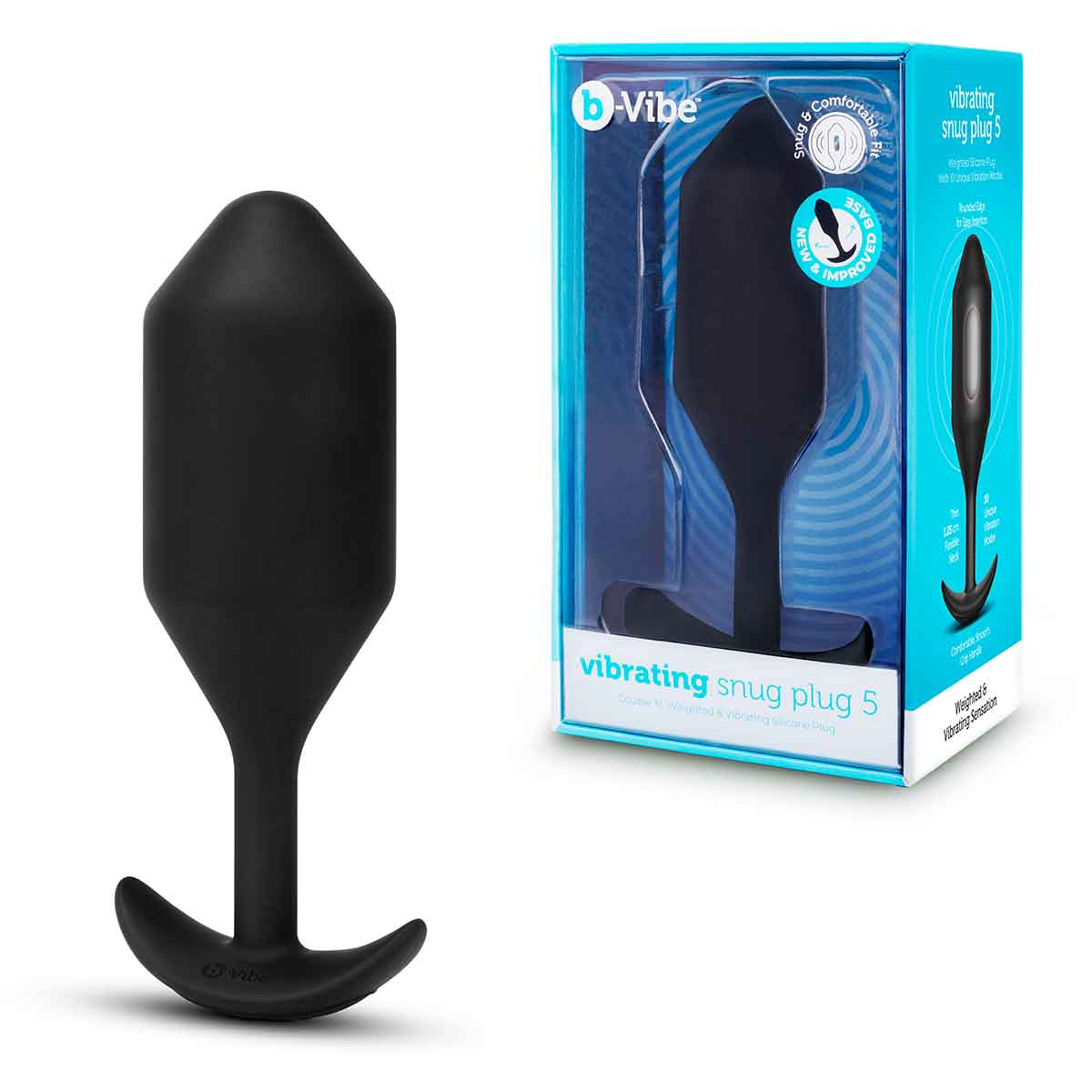 Купить черная вибропробка для ношения vibrating snug plug 5 - 16,5 см. Image