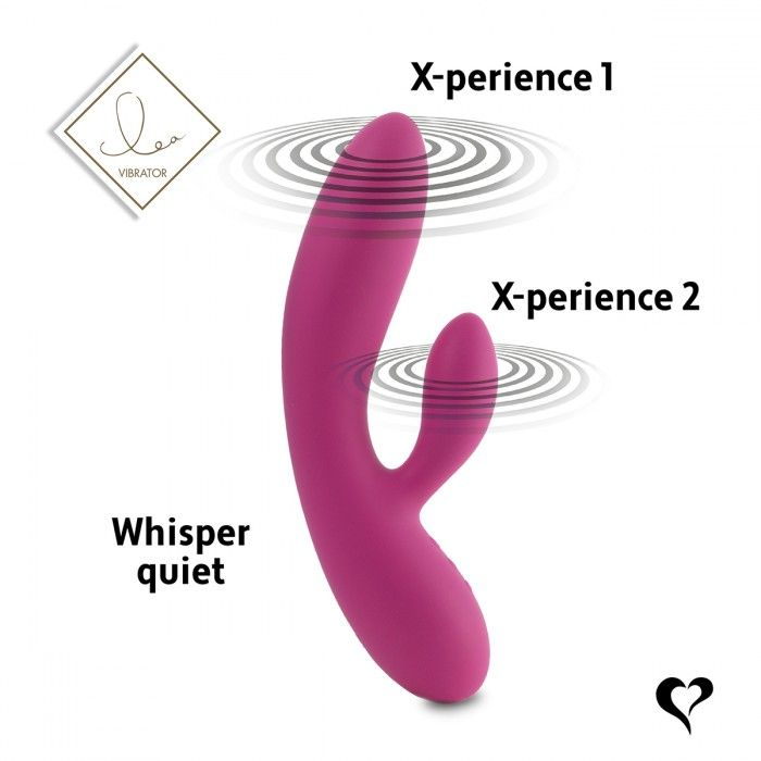 Купить розовый вибратор-кролик lea rabbit vibrator - 20,2 см. Image