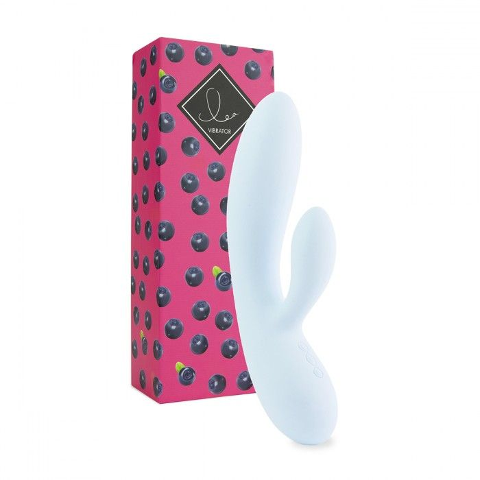 Купить нежно-голубой вибратор-кролик lea rabbit vibrator - 20,2 см. Image