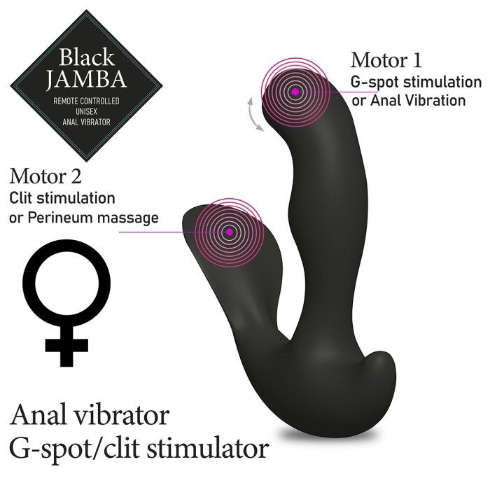 Купить универсальный анальный массажер black jamba anal vibrator - 12 см. Image