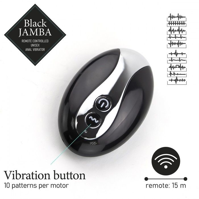 Купить универсальный анальный массажер black jamba anal vibrator - 12 см. Image