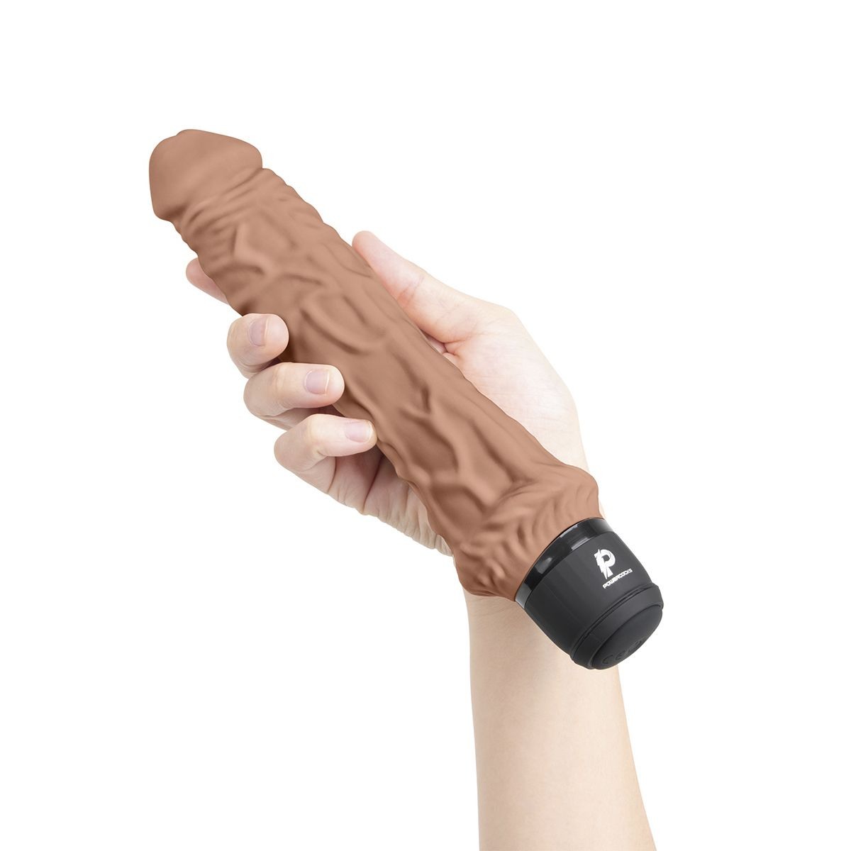 Купить кофейный вибратор-реалистик 8  girthy realistic vibrator - 24,5 см. Image